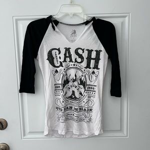 Johnny Cash baseball tee
